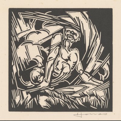Personnification du vent - Henri Jonas (signed by artist)