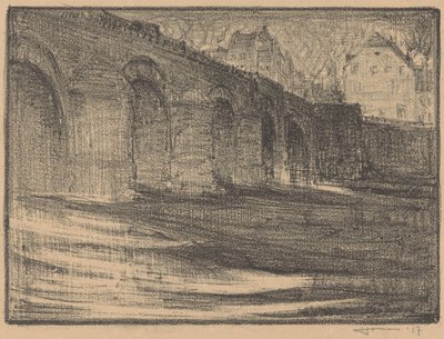 Pont Saint-Servais sur la Meuse à Maastricht - Henri Jonas (signed by artist)