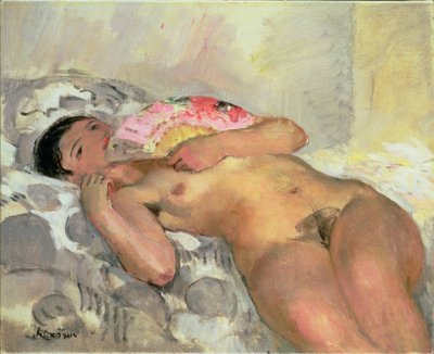 Femme nue avec un éventail - Henri Lebasque