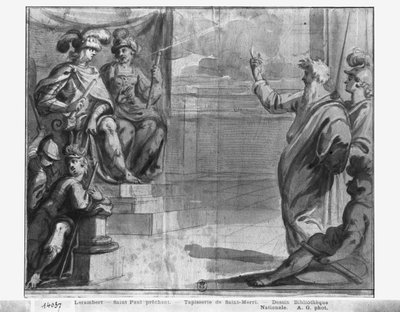 Vie du Christ, Saint Paul prêchant, étude préparatoire de la tapisserie pour l