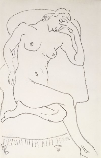 Femme nue dans un fauteuil, vers 1922-24 (crayon sur papier) - Henri Matisse