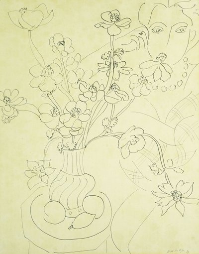Étude pour Anémones et femme, Harmonie en bleu - Henri Matisse