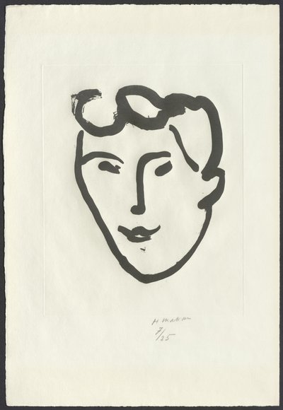 Visage de femme [Masque aux rouleaux] - Henri Matisse