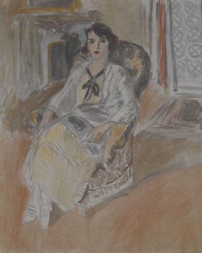 Femme assise dans un fauteuil, vers 1922 (huile sur toile) - Henri Matisse