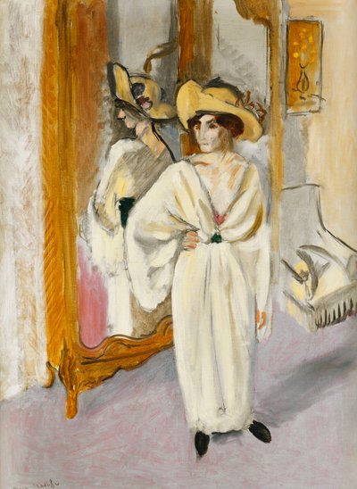 Femme en blanc, vers 1918-19 (huile sur toile) - Henri Matisse