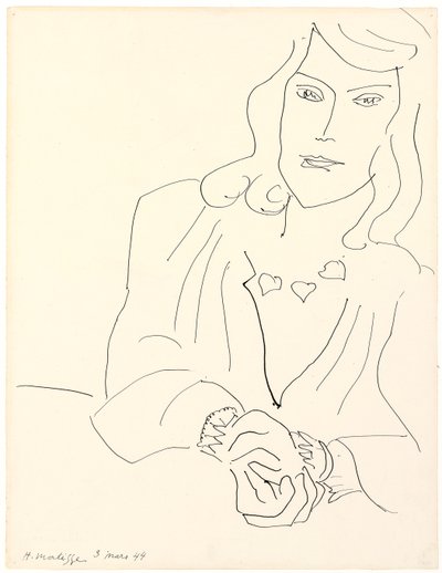 Tête de femme avec un collier - Henri Matisse