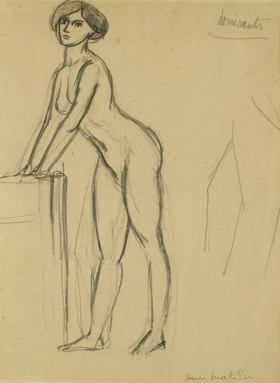 Jeune fille debout, vers 1908-10 (crayon sur papier) - Henri Matisse