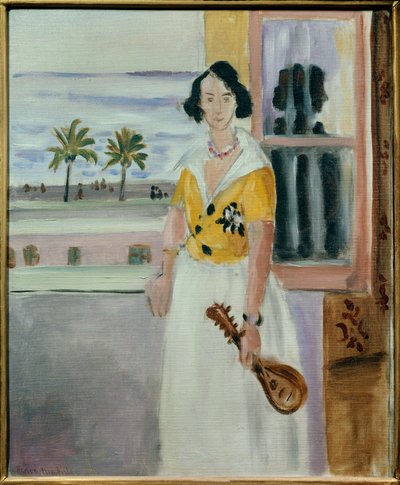 la femme a la mandoline 1922 (oil on canvas) - Henri Matisse