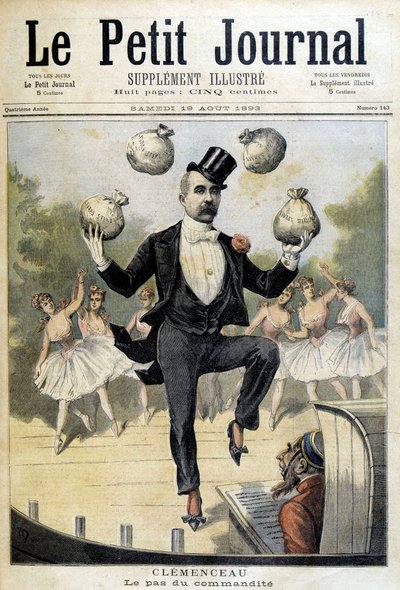 Georges Clemenceau jonglant avec les Livres Sterling - dans « Le Petit Journal » du 19/08/1893 - Henri Meyer