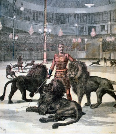 Domptage de lions à l