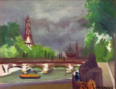 Esquisse, vue de la Tour Eiffel et du Trocadéro - Henri Rousseau