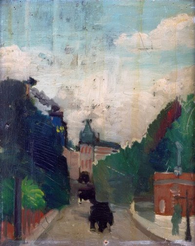 Esquisse, vue du Palais du Métropolitain - Henri Rousseau