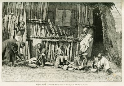 Forgerons abyssins. Gravure d