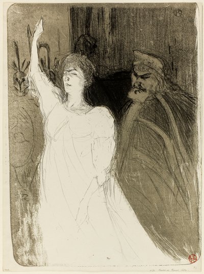 Bartet et Mounet-Sully, dans Antigone - Henri de Toulouse-Lautrec