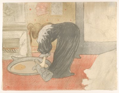 Remplissage d'une baignoire, tiré de «Elles» - Henri de Toulouse-Lautrec
