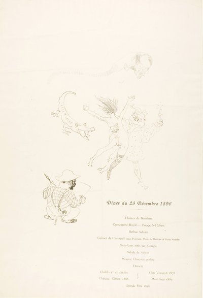 Le crocodile, Menu - Henri de Toulouse-Lautrec