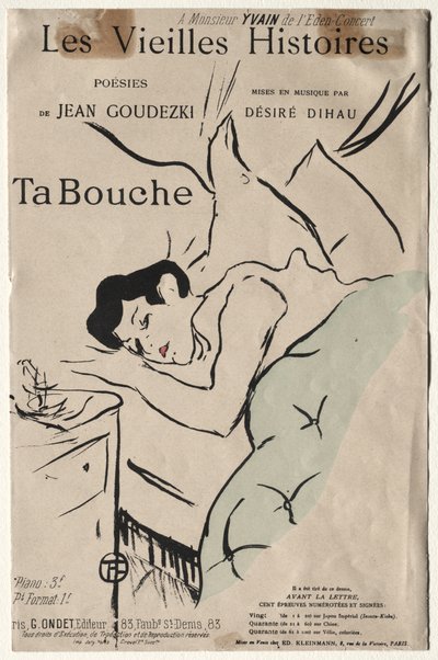 Les Vieilles histoires : Ta Bouche - Henri de Toulouse-Lautrec