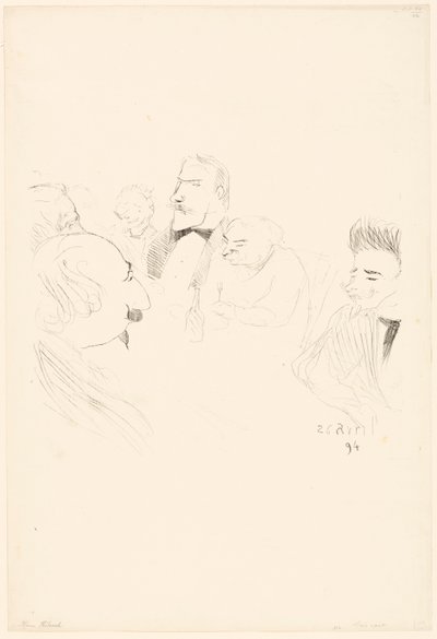 Carte de Menu pour Adrien Hébrard - Henri de Toulouse-Lautrec