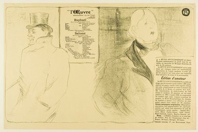 Oscar Wilde et Romain Coolus—Programme pour Raphaël et Salomé - Henri de Toulouse-Lautrec