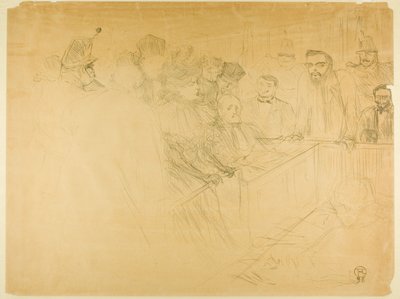 Le procès Arton (troisième planche) - Henri de Toulouse-Lautrec