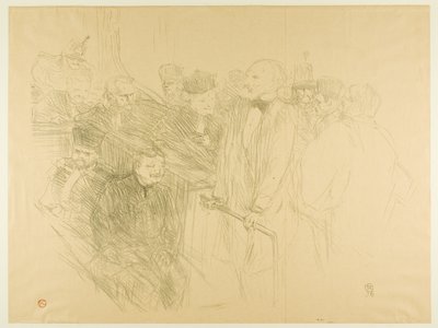 Le Procès Arton, Ribot Témoignant (deuxième planche) - Henri de Toulouse-Lautrec