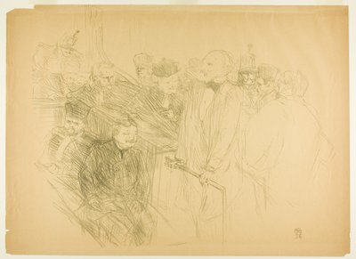 Le procès Arton, Ribot témoignant (deuxième planche) - Henri de Toulouse-Lautrec