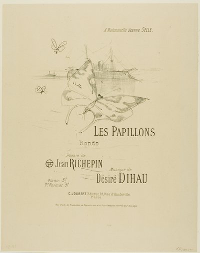 Les Papillons, de Mélodies de Désiré Dihau - Henri de Toulouse-Lautrec