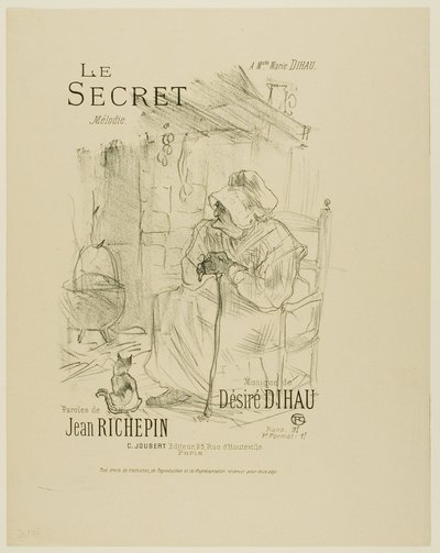 Le Secret, de Mélodies de Désiré Dihau - Henri de Toulouse-Lautrec