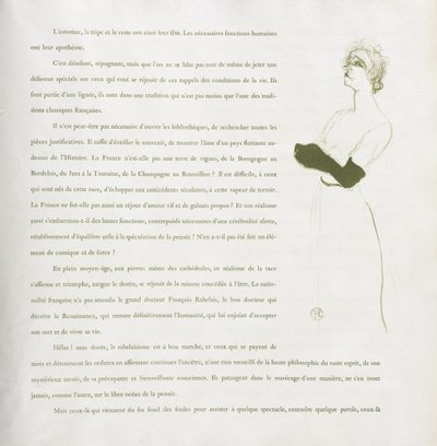 Yvette Guilbert - Série française : N° 10 - Henri de Toulouse-Lautrec