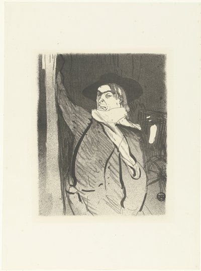 Portrait du chanteur et cabaretier Aristide Bruant - Henri de Toulouse Lautrec (signed by artist)