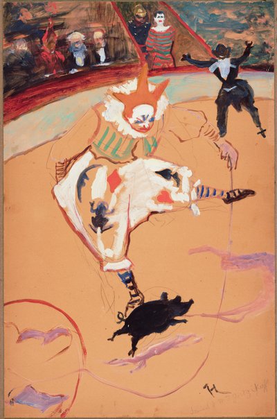 Au Cirque Fernando : Medrano avec un porcelet - Henri de Toulouse Lautrec