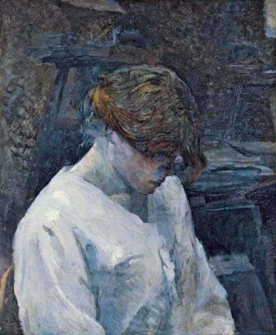 La Rousse en blouse blanche - Henri de Toulouse Lautrec