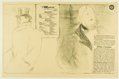 Oscar Wilde et Romain Coolus—Programme pour Raphaël et Salomé - Henri de Toulouse Lautrec