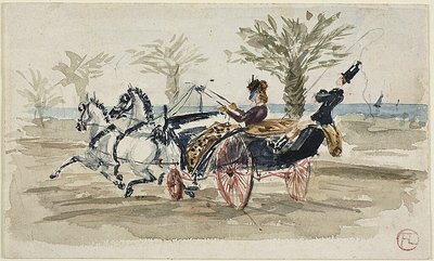 The Promenade des Anglais in Nice - Henri de Toulouse Lautrec