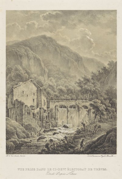 Paysage montagneux avec moulin à eau près de Trèves - Henri van Assche