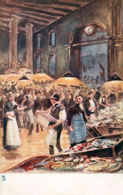 Vieux Londres : Billingsgate Market, tôt le matin - Henrie Pitcher
