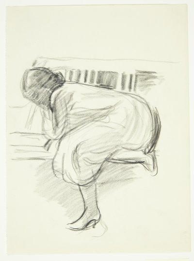 Femme lisant recroquevillée sur un canapé - Henrik Schouboe