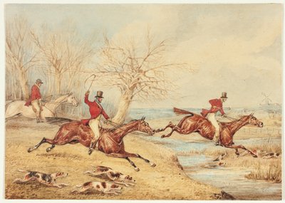 Chasseurs à cheval avec chiens - Henry Alken