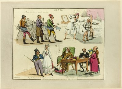 Plaque des illustrations aux chansons populaires - Henry Alken