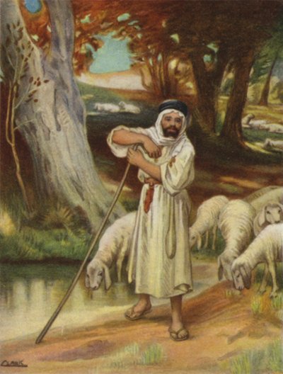 Un berger et son troupeau à Banias - Henry Andrew Harper