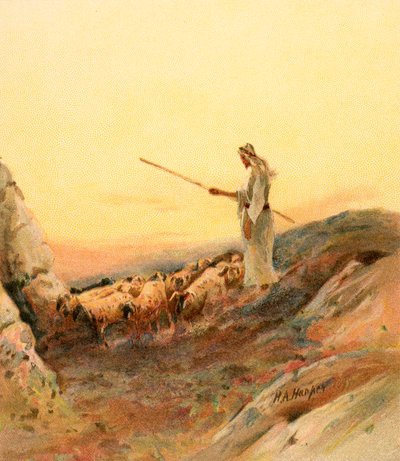 Un berger comptant ses moutons - Henry Andrew Harper