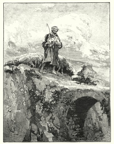 Pont sans parapet sur le Jourdain - Henry Andrew Harper