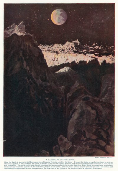 Un paysage sur la Lune - Henry Charles Seppings Wright