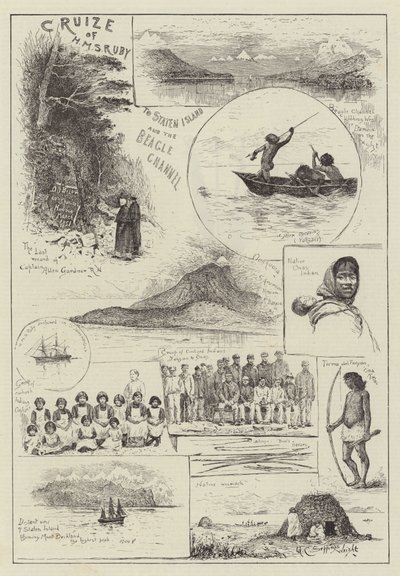 Croisière du HMS Ruby à Staten Island et au canal Beagle - Henry Charles Seppings Wright