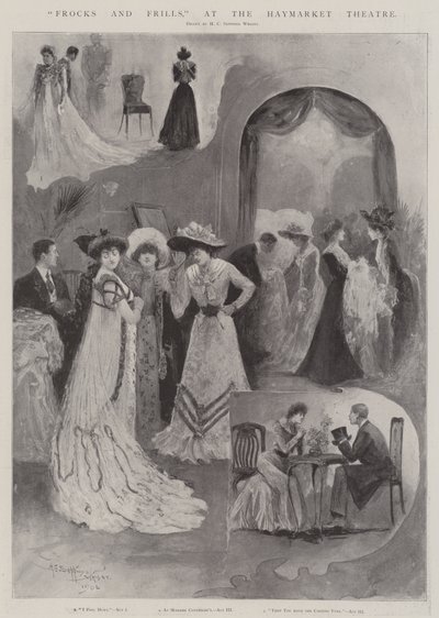 Frocks and Frills, au théâtre Haymarket - Henry Charles Seppings Wright