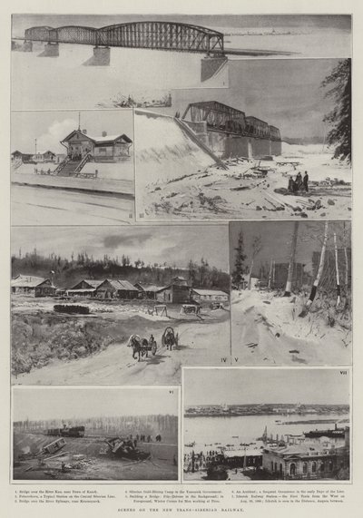 Scènes sur le nouveau chemin de fer transsibérien - Henry Charles Seppings Wright