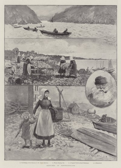 Croquis à Terre-Neuve - Henry Charles Seppings Wright