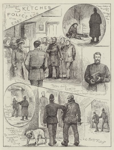 Croquis avec la police à l