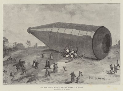 Le nouveau ballon militaire allemand testé près de Berlin - Henry Charles Seppings Wright