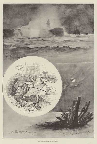 La récente tempête à Holyhead - Henry Charles Seppings Wright